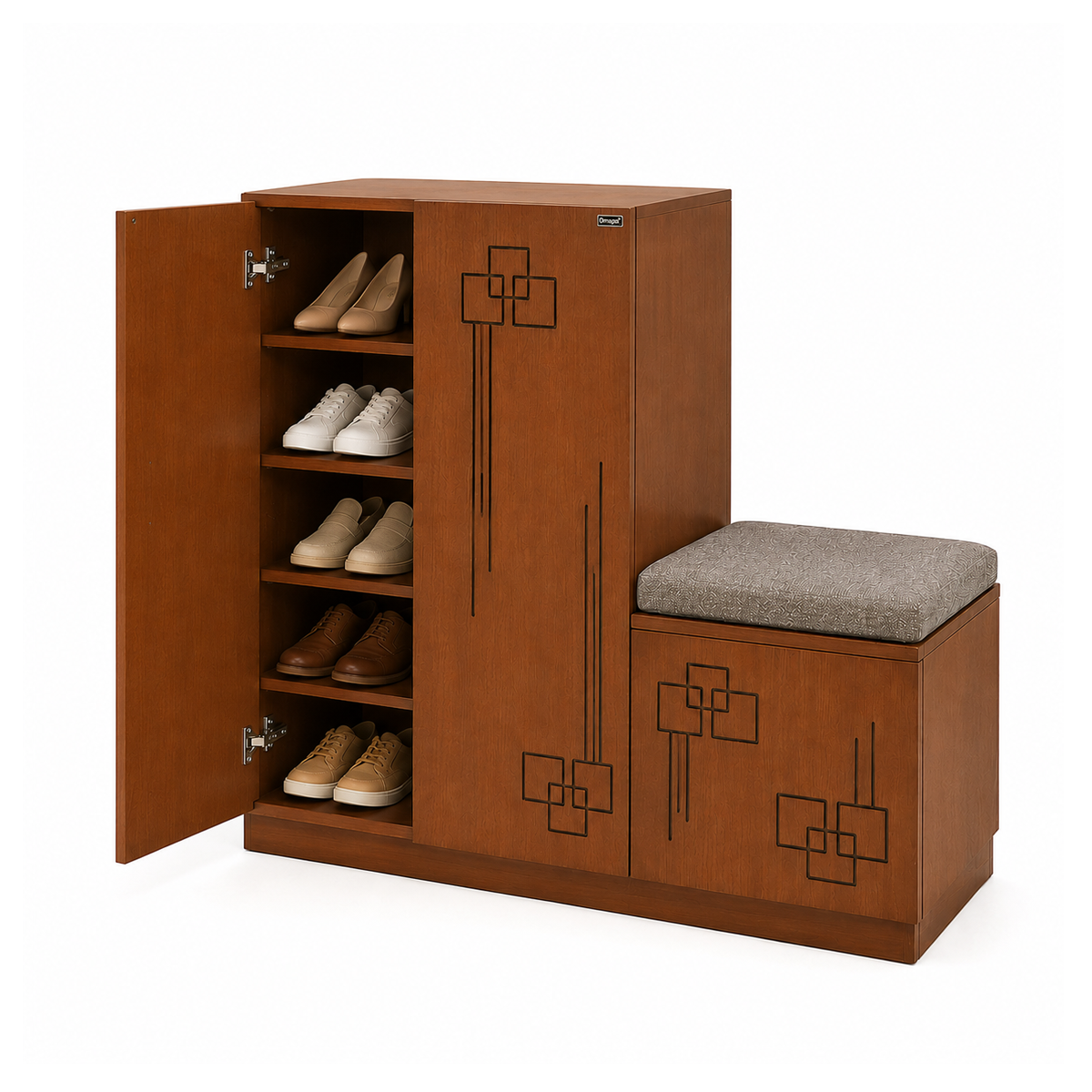 Luis Shoe Rack Door Open